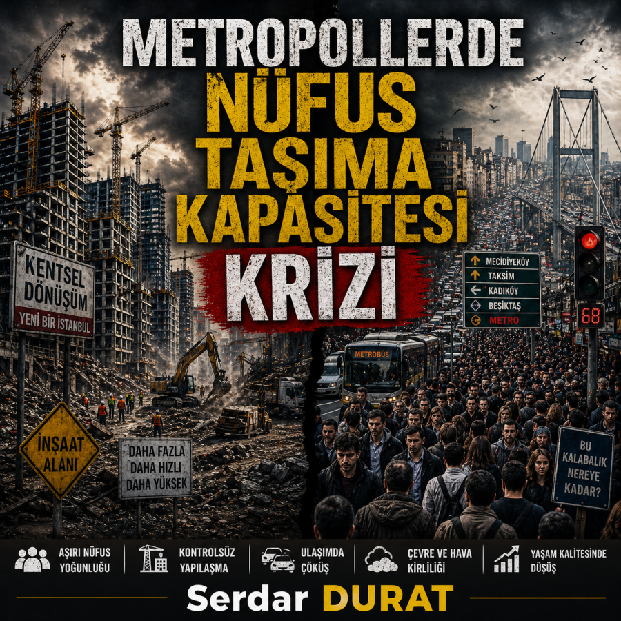 TÜRKİYEDE METROPOLLERİN NÜFUS TAŞIMA KAPASİTESİ KRİZİ